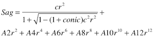 Aspheric Surface Sag Equation 
