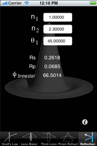 Reflection Coefficients Calculation page